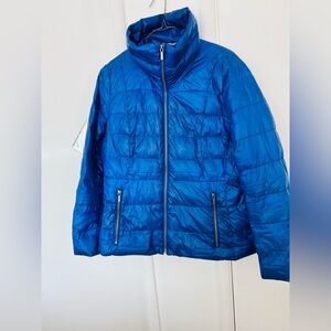 Lands' End Vibrant Blue Quilted Jacket size 14P